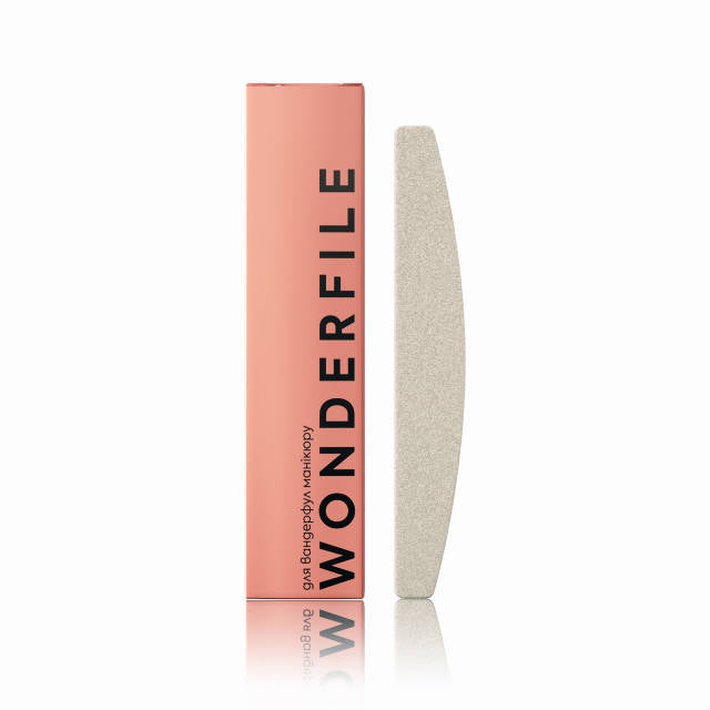 WONDERFILE Disposable Nail file “Crescent” shape stickers 240grit, 50pcs